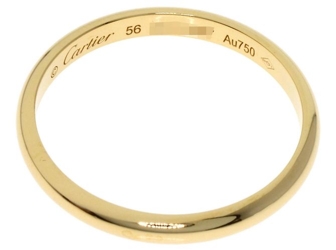 Anello nuziale classico Cartier in oro giallo - vista 4