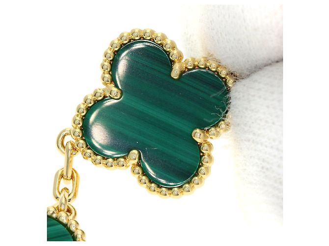 Malachit Ohrringe mit 3 Motiven Magic Alhambra von Van Cleef & Arpels - Ansicht 10