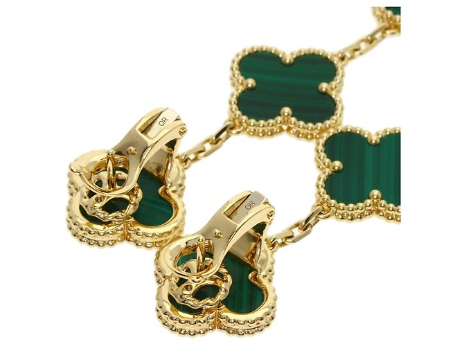 Malachit Ohrringe mit 3 Motiven Magic Alhambra von Van Cleef & Arpels - Ansicht 3