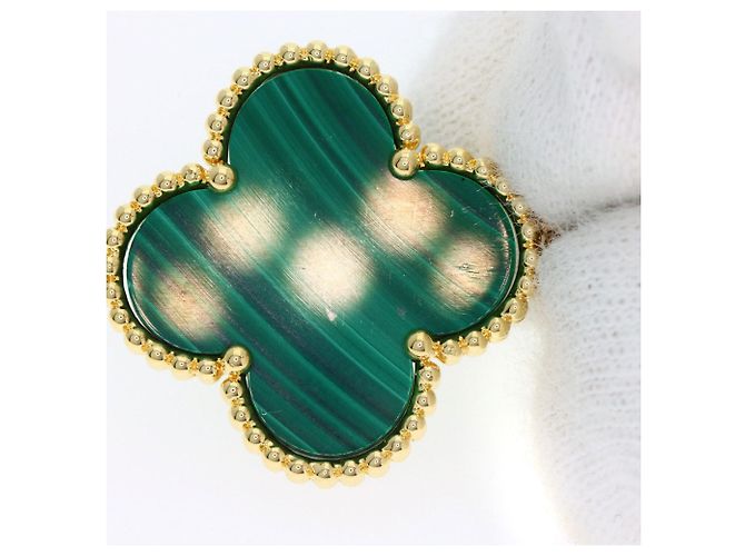 Malachit Ohrringe mit 3 Motiven Magic Alhambra von Van Cleef & Arpels - Ansicht 7