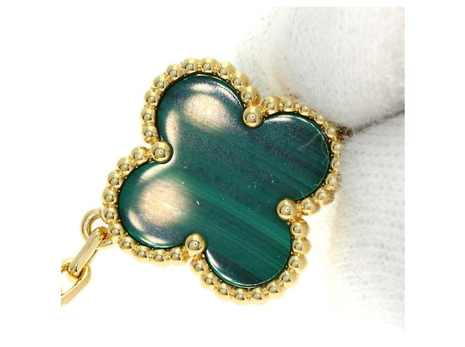 Malachit Ohrringe mit 3 Motiven Magic Alhambra von Van Cleef & Arpels - Ansicht 8