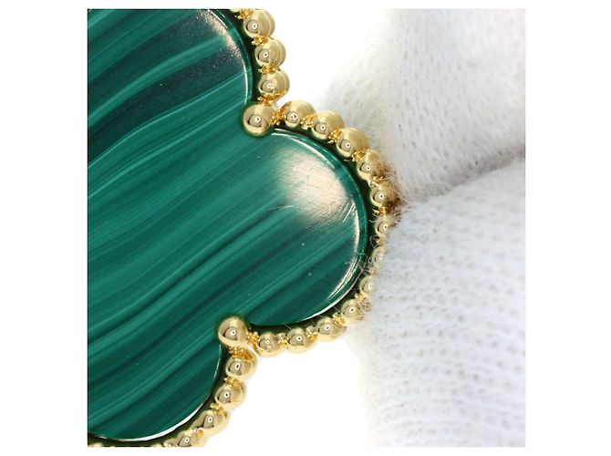 Malachit Ohrringe mit 3 Motiven Magic Alhambra von Van Cleef & Arpels - Ansicht 9