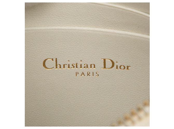 Pochette Every Dior Caro in pelle di vitello Cannage morbida bianca Dior Bianco - vista 5