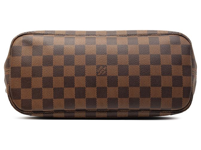 Louis Vuitton Borsa Neverfull PM Damier Ebene Marrone - vista 3