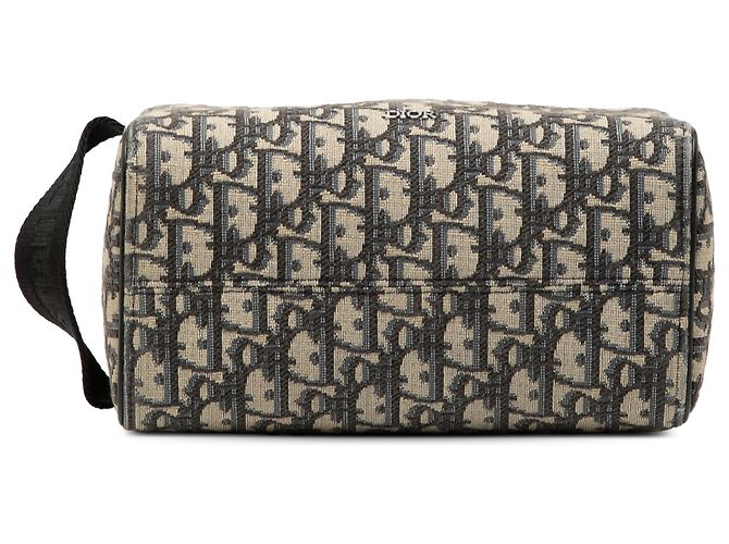 Dior Blue Oblique Canvas Lingot Kulturbeutel Blau Marineblau - Ansicht 3