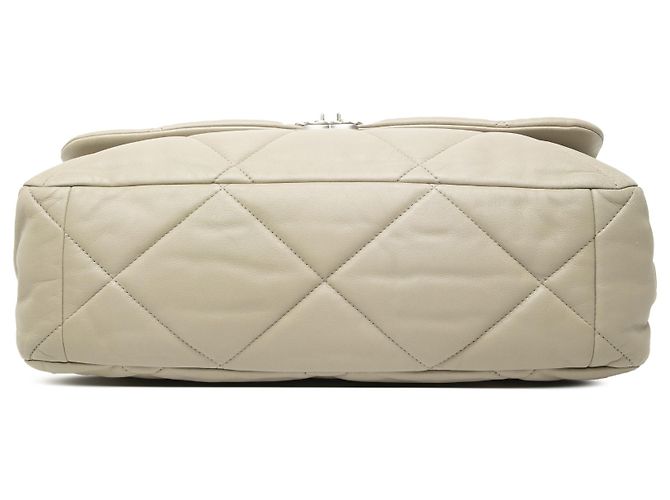 Chanel Graue Maxi 19 aus Lammleder Braun - Ansicht 3