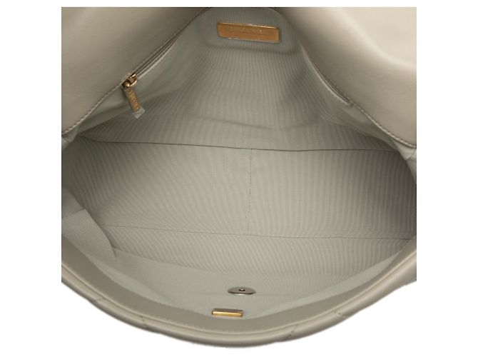 Chanel Graue Maxi 19 aus Lammleder Braun - Ansicht 4