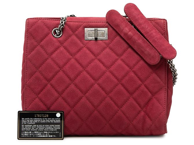 Chanel Rote gesteppte Kaviar Reissue 2.55 Tasche - Ansicht 8