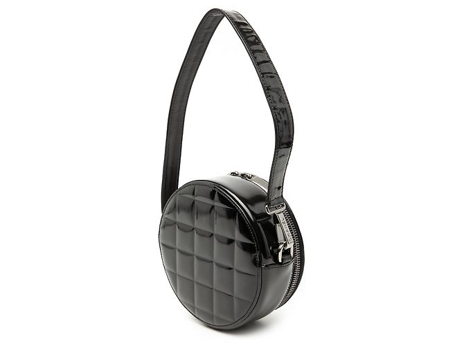 Borsa a spalla rotonda in vernice nera CC Choco Bar di Chanel Nero - vista 2