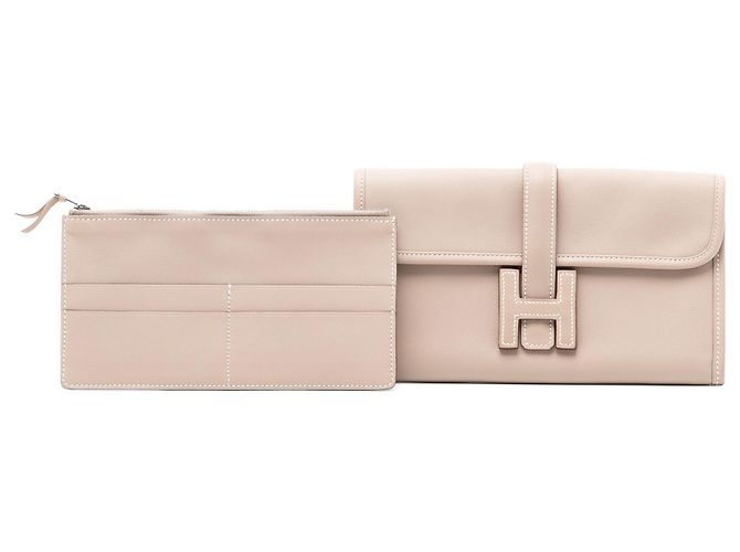 Cartera Hermès Jige Duo en Swift rosa - vista 8