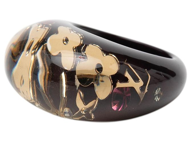 Anello in Resina Nera e Cristallo Monogram Inclusion di Louis Vuitton Nero - vista 2