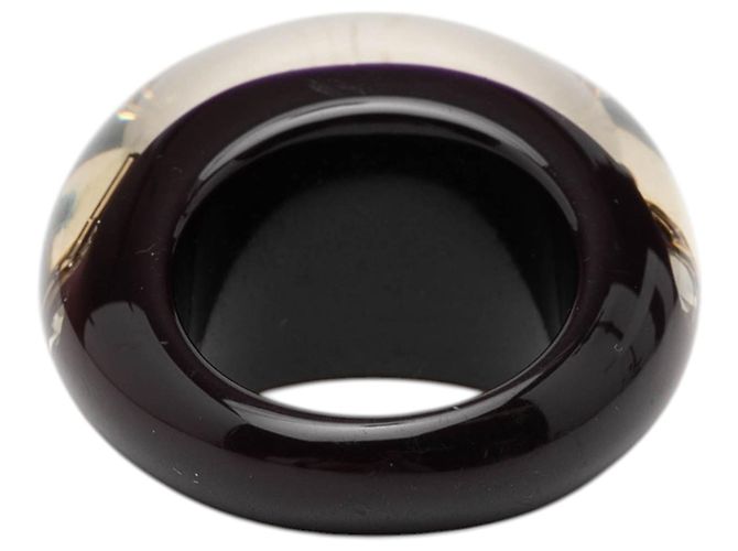 Anello in Resina Nera e Cristallo Monogram Inclusion di Louis Vuitton Nero - vista 3