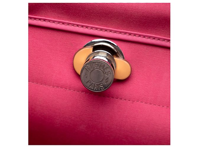 Hermès Borsa Herbag Zip 39 in Tela Rosa - vista 5