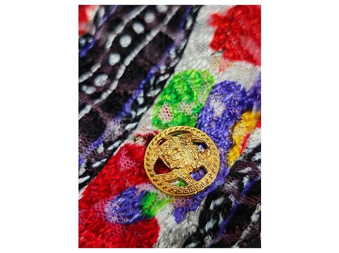 Gianni Versace Set giacca e vestito con stampa floreale versatile Nero Bianco Rosso Blu Multicolore Verde Porpora Giallo - vista 10
