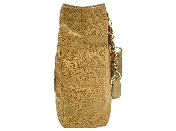 Borsa Chanel PST Chain in pelle beige - vista 3