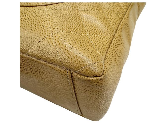 Borsa Chanel PST Chain in pelle beige - vista 7