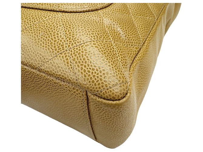 Borsa Chanel PST Chain in pelle beige - vista 8