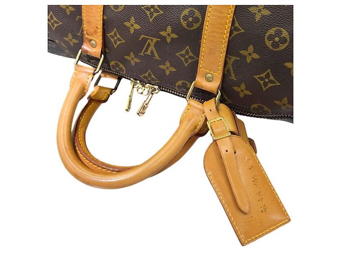 Borsa Boston Keepall 55 Monogram Louis Vuitton Marrone - vista 10