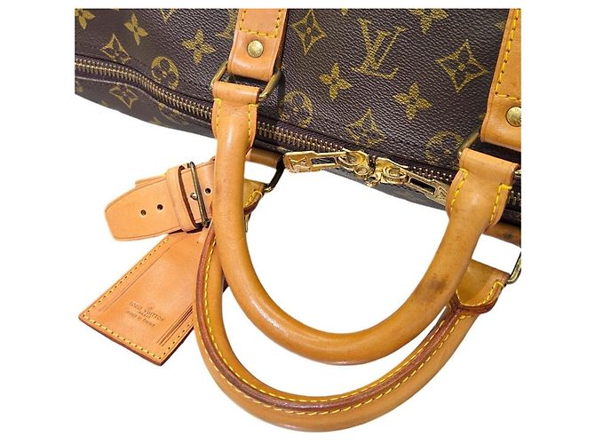 Borsa Boston Keepall 55 Monogram Louis Vuitton Marrone - vista 11
