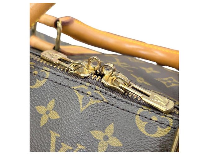 Borsa Boston Keepall 55 Monogram Louis Vuitton Marrone - vista 12