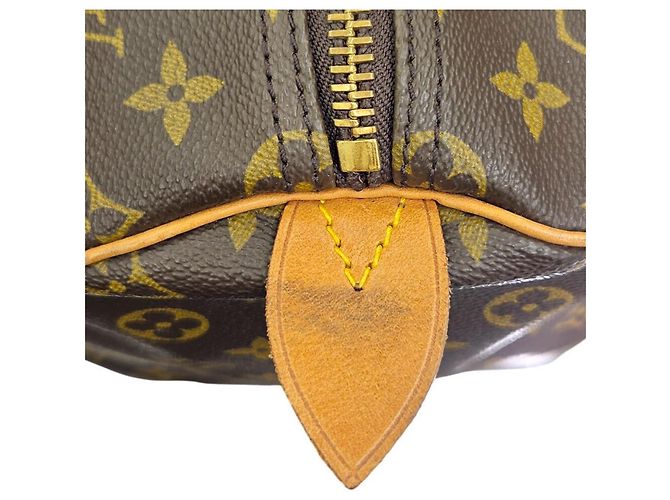 Borsa Boston Keepall 55 Monogram Louis Vuitton Marrone - vista 13