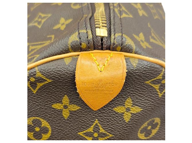 Borsa Boston Keepall 55 Monogram Louis Vuitton Marrone - vista 14