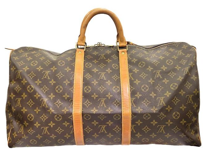Borsa Boston Keepall 55 Monogram Louis Vuitton Marrone - vista 2