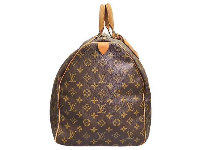 Borsa Boston Keepall 55 Monogram Louis Vuitton Marrone - vista 4