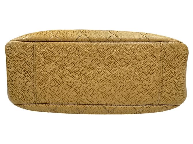 Borsa a spalla in pelle di vitello grana beige Chanel - vista 5