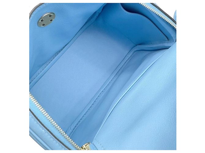 Hermès Borsa tote Hermes Mini Lindy Swift Blu Azteco Blu chiaro - vista 6