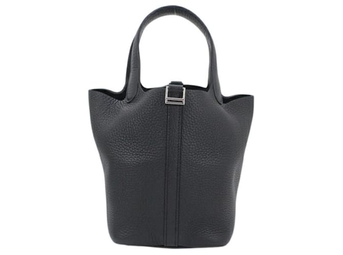 Borsa Hermès Picotin Lock PM 18 Nero - vista 4