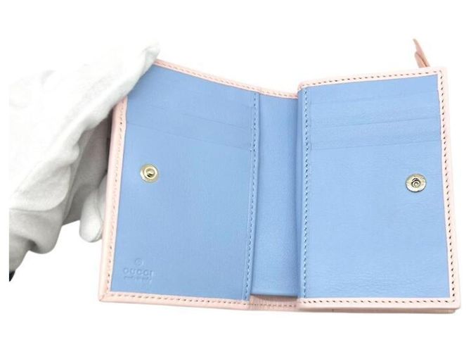 Billetera compacta bi-fold Gucci Rosa Azul - vista 5