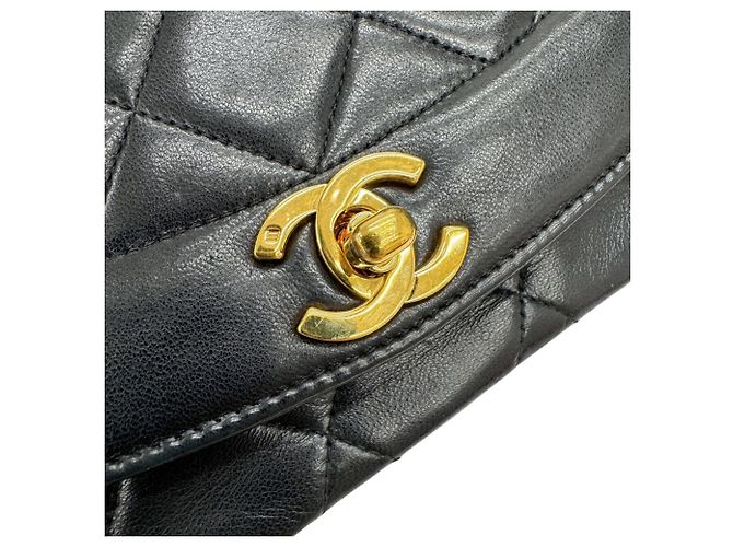 Borsa a Spalla Chanel Diana Matelassé Nera Nero - vista 10