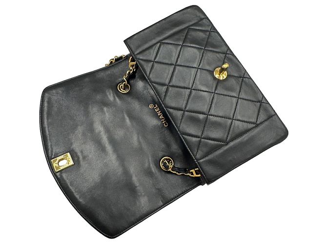 Borsa a Spalla Chanel Diana Matelassé Nera Nero - vista 11