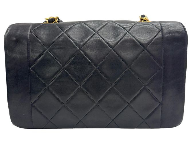 Borsa a Spalla Chanel Diana Matelassé Nera Nero - vista 2