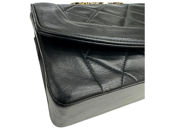 Borsa a Spalla Chanel Diana Matelassé Nera Nero - vista 6