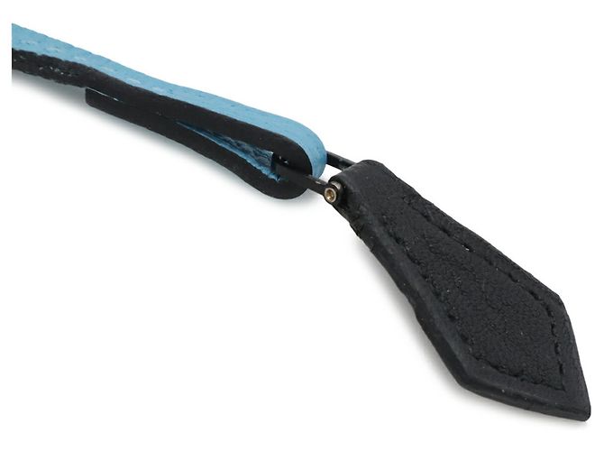 Portachiavi Clochette Yveton Petit H di Hermès Marrone scuro Blu chiaro - vista 5