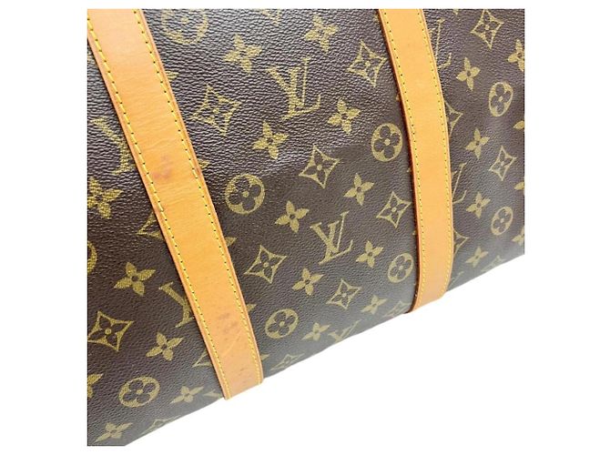 Louis Vuitton Monogram Keepall Bandoulière 55 Marrone - vista 11