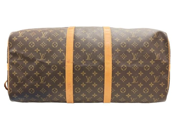 Louis Vuitton Monogram Keepall Bandoulière 55 Marrone - vista 5