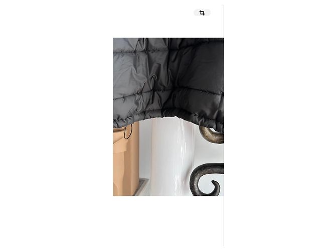 Autre Marque Jaqueta acolchoada preta PLU com capuz Preto - vista 4