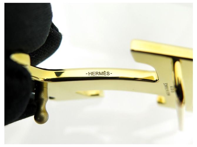 Hermès NEUE HERMES H SPEED 32MM BROSSE GOLD METALL GÜRTELSCHNALLE Golden - Ansicht 3