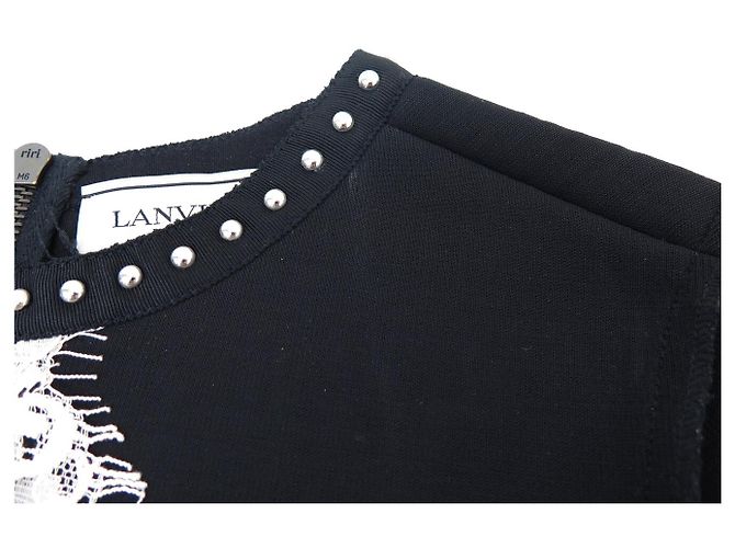 LANVIN KURZÄRMELIGES KLEID SPITZE RWDR20592551P16 M 40 SCHWARZ - Ansicht 10