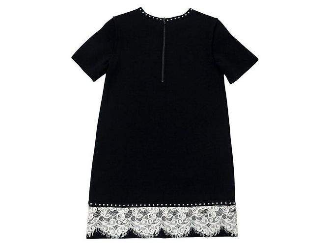 LANVIN KURZÄRMELIGES KLEID SPITZE RWDR20592551P16 M 40 SCHWARZ - Ansicht 3