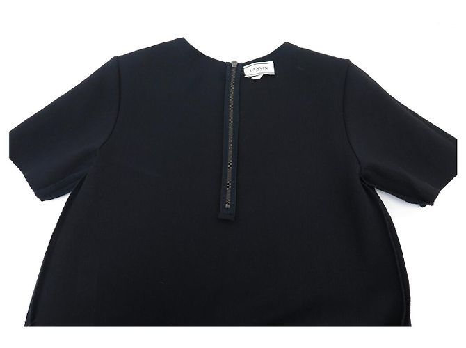 LANVIN KURZÄRMELIGES KLEID SPITZE RWDR20592551P16 M 40 SCHWARZ - Ansicht 4