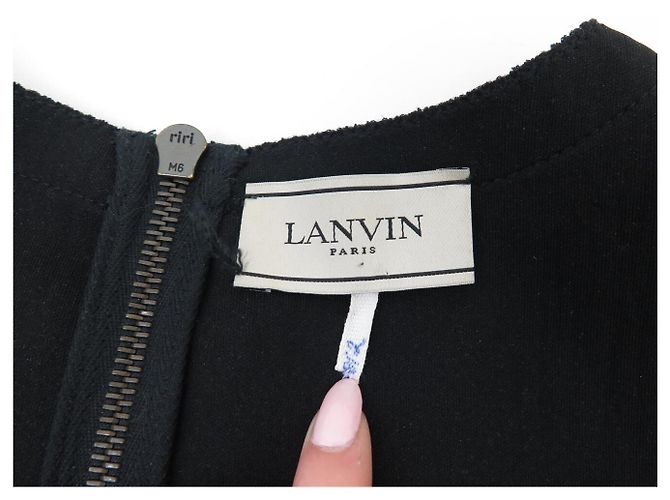 LANVIN KURZÄRMELIGES KLEID SPITZE RWDR20592551P16 M 40 SCHWARZ - Ansicht 5