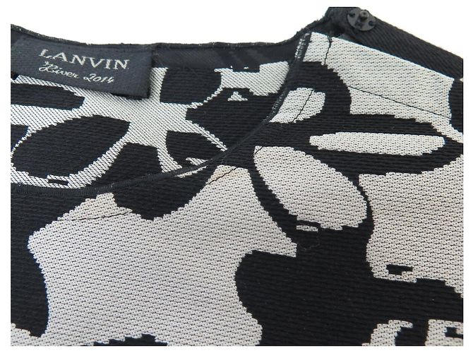 LANVIN KURZÄRMIGES KLEID 2014 BLUMENMUSTER RW-DR2143-2513 M 40 - Ansicht 11