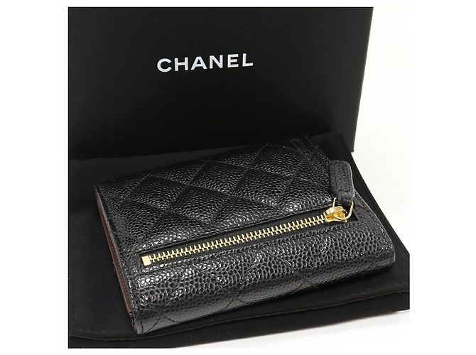 Portafoglio classico Chanel piccolo in caviar Nero - vista 2
