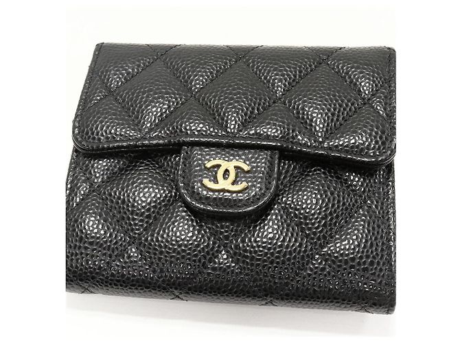 Portafoglio classico Chanel piccolo in caviar Nero - vista 5
