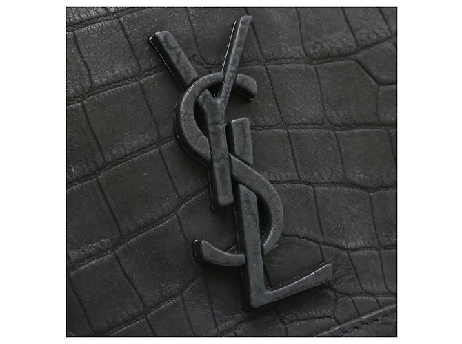 Yves Saint Laurent Borsa a Spalla Niki Medium in Nubuck Nero di YSL - vista 4
