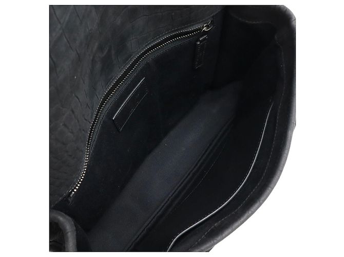 Yves Saint Laurent Borsa a Spalla Niki Medium in Nubuck Nero di YSL - vista 6